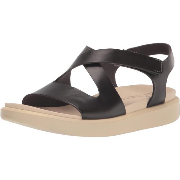 ECCO Women's Flowt Cross Strap Sandal, Size 10 - 10.5, Premium Leather Comfort - Picture 1 of 7